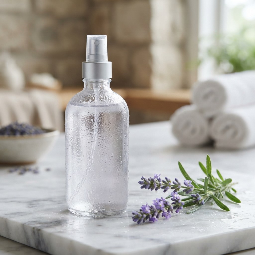 Hidrosol ve uçucu yağ şişeleri